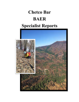 Chetco Bar BAER Specialist Reports