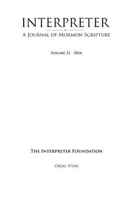 INTERPRETER§ a Journal of Mormon Scripture