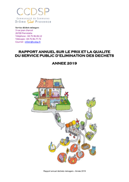Rapport Annuel Sur Le Prix Et La Qualite Du Service Public D’Elimination Des Dechets