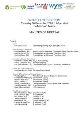 Flood Forum Minutes 10 December 2020