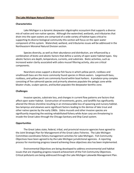 The Lake Michigan Natural Division Characteristics