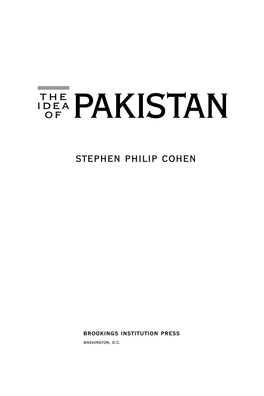 Stephen Philip Cohen the Idea Of