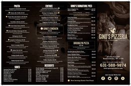 Gino's Takeout Menu.Indd