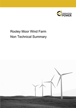 Rooley Moor Wind Farm Non Technical Summary