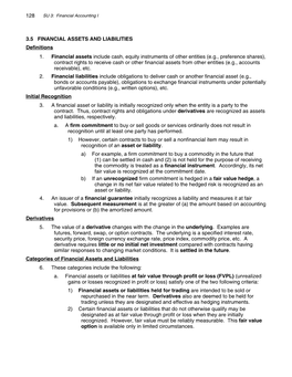 3.5 FINANCIAL ASSETS and LIABILITIES Definitions 1. Financial Assets Include Cash, Equity Instruments of Other Entities