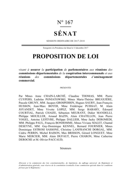 Sénat Proposition De