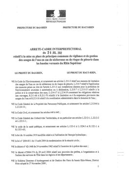 Arrête Cadre Sécheresse Interdépartemental 2012