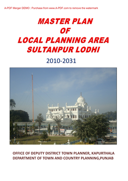 Office of Deputy District Town Planner, Kapurthala Department of Town and Country Planning,Punjab. Contents
