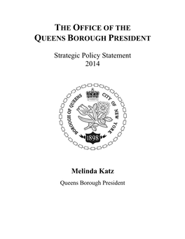 Strategic Policy Statement 2014 Melinda Katz