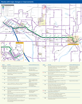 Routes with Major Changes Or Improvements LITTLE CANADA