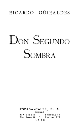 Don Segundo Sombra