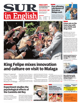 King Felipe Mixes Innovation and Culture on Visit to Malaga
