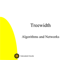 Treewidth I (Algorithms and Networks)