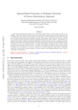 Opinion-Based Centrality in Multiplex Networks: a Convex Optimization Approach