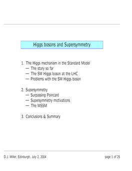 Higgs Bosons and Supersymmetry