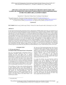 Applying Satellite Data Sources in the Documentation and Landscape Modelling for Graeco-Roman/Byzantine Fortified Sites in the Tūr Abdin Area, Eastern Turkey