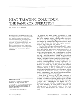 Heat Treating Corundum: the Bangkok Operation