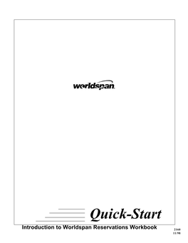 Quick-Start Workbook I
