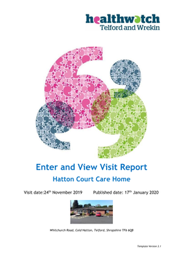 Enter and View Visit Report Hatton Court Care Home