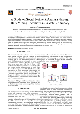 A Study on Social Network Analysis Through Data Mining Techniques – a Detailed Survey