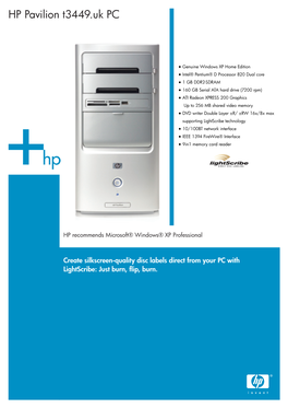 Summer HP Desktop Datasheet