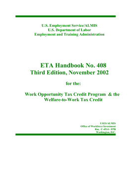 ETA Handbook No. 408 Third Edition, November 2002