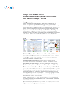 Google Apps Premier Edition: Easy, Collaborative Workgroup Communication with Gmail and Google Calendar