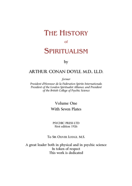 The History Spiritualism