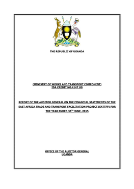The Republic of Uganda (Ministry of Works And