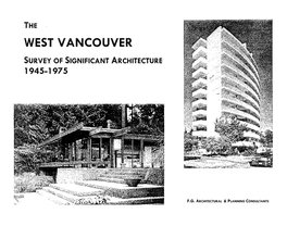 Survey of Significant Architecture I 1945-1975 I I I I I I I I