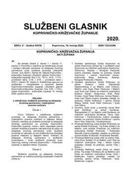 Službeni Glasnik Koprivničko-Križevačke Županije