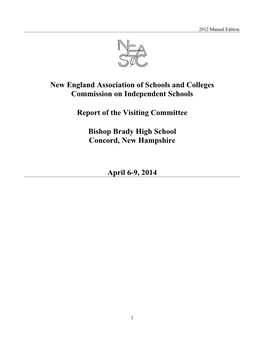 Bishop Brady HS VC Report.Docx
