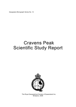 Cravens Peak Scientific Study Report