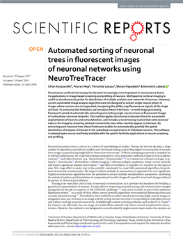 Automated Sorting of Neuronal Trees in Fluorescent Images of Neuronal