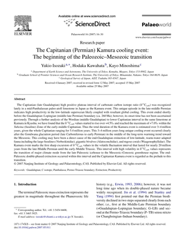 The Capitanian (Permian) Kamura Cooling Event