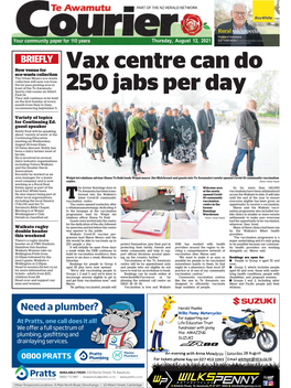 Te Awamutu Courier Thursday, August 12, 2021