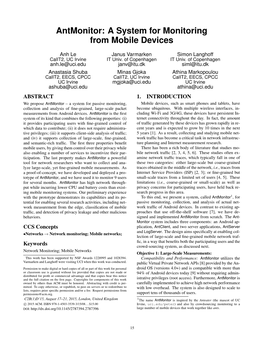 Antmonitor: a System for Monitoring from Mobile Devices