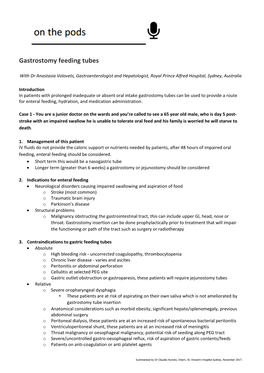 Gastrostomy Feeding Tubes