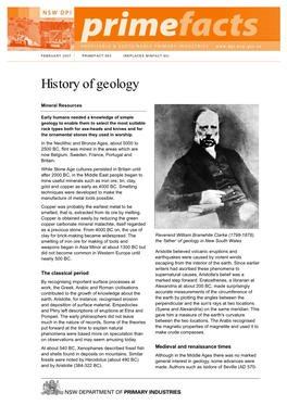 History of Geology