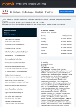 89 Bus Time Schedule & Line Route