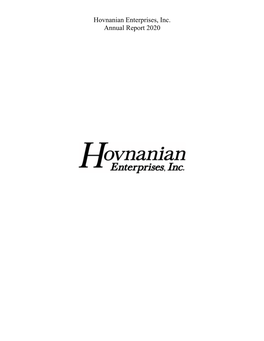 Hovnanian Enterprises, Inc. Annual Report 2020