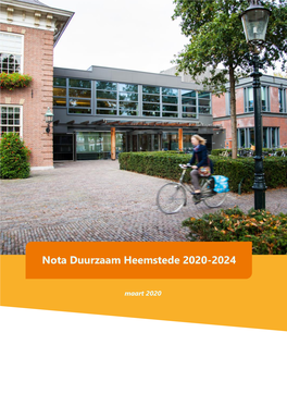 Nota Duurzaam Heemstede 2020-2024