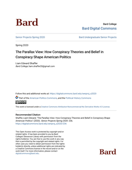 The Parallax View: How Conspiracy Theories and Belief in Conspiracy Shape American Politics