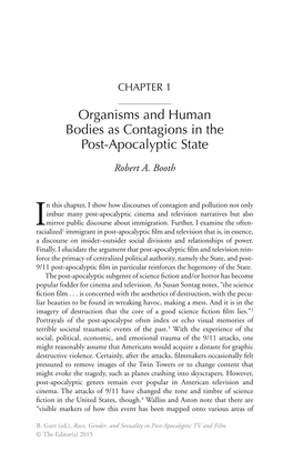 Organisms and Human Bodies As Contagions in the Post-Apocalyptic State