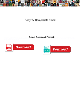 Sony Tv Complaints Email