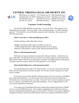 Consumer Credit Counseling