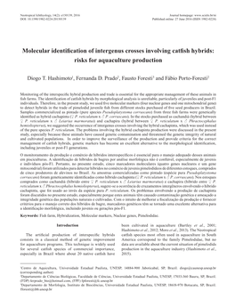 Molecular Identification of Intergenus Crosses Involving Catfish Hybrids: Risks for Aquaculture Production