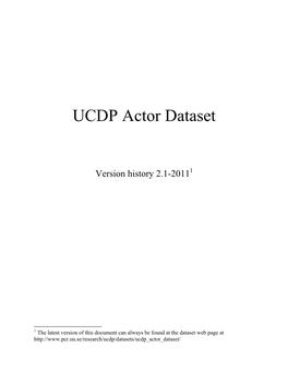 UCDP Actor Dataset