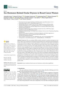 Sex Hormones Related Ocular Dryness in Breast Cancer Women