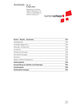 Amtsblatt Nr. 14 Vom 9. April 2021